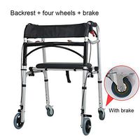 Folding Walker, Highly AdjustableMulti-Function Walking Aid for Disabled and Elderly,D