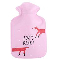 100ml Mini Cute Cartoon Hot Water Bottle Warm Hands for Travel/School,Fox