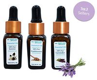 Essential Oils Kit-100% Pure & Therapeutic Grade for Aromatherapy, Relaxation, Steamer, Massage, Positive Mood, Meditation & Yoga, Perfumery, Baths, Hair Care, Saunas - 12ml (200 Drops per Scent)