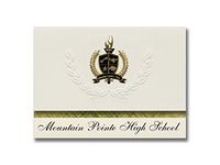 Signature Announcements Mountain Pointe High School (Phoenix, AZ) Graduation Announcements, Presidential style, Basic package of 25 with Gold & Black Metallic Foil seal
