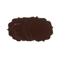 Homeford Quatrefoil Favor Label Tags, 1-3/4-Inch, 12-Count (Chocolate)