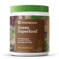 Amazing Grass Green Superfood: Super Greens Powder with Spirulina, Chlorella, Digestive Enzymes & Probiotics, Chocolate, 30 Servings