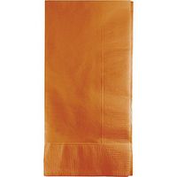Creative Converting 323401 2PLY 1/8FLD Touch of Color 50-Count Dinner Napkins, 1/8 Fold, Pumpkin Spice, 6.5" x 6.5", Orange