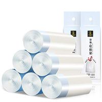 Coral 3 Gallon 6 Pack (130 Counts) White Kitchen Trash Bags Independent Bag High Tenacity Household Drawstring Trash Bags