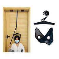 Cervical Traction Device Neck Over The Door Traction Stretcher Neck Spinal Decompression Devices Home Traction Unit Over Door Stretching Strap Harness Neck Disc Tension Relief (Black)