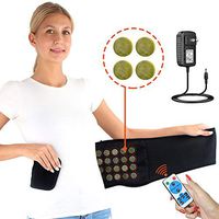 sticro Natural Jade Infrared Lumbar Heating Pad for Lower Back Pain Relief, Auto Shut Off Heated Belly Waist Wrap Belt Braces for Abdominal Cramps, Arthritis, Period, Stomach Pain