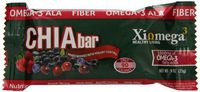 Xiomega3 Chia Bar, Mixed Berries with Yogurt Coating, 6 Count, 0.9 Ounce