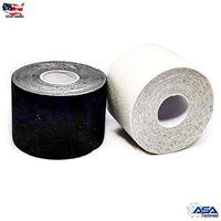 2 Rolls Kinesiology Tape Sports Muscles Running Care Elastic Physio Therapeutic (Black+White)
