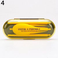 yanQxIzbiu 3 in 1 Portable Foldable Spoon Fork Chopsticks Tableware Set for Picnic Travel - Yellow