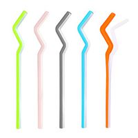 XOMOO Uniquely designed advanced removable clean reusable straws, 5 Pack Reusable Silicone Drinking Straws, BPA Free No Rubber Taste Drinking Easy to clean, no brushes required - Best Value for Money
