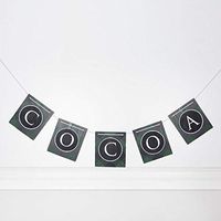 56" X 7.5" X .25" Wood Swag (Cocoa), White/Black/Green – 70425