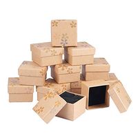 BENECREAT 12 Pack Ring Gift Box with Foam and Velvet Insert Small Hard Gift Jewelry Box for Rings and Earrings, 2 by 2 by 1.4-Inch