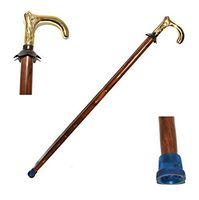 Eve.Store Vintage Solid Brass Carved Handle Antique Style Victorian Wooden Walking Stick/Cane