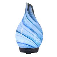 COOSA 100ml Essential Oil Diffuser, Ink Art Glass Ultrasonic Cool Mist Humidifier with Timer and Waterless Auto Shut-Off, 7 Color LED Lights Changing for Home Office Yoga