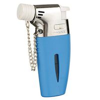 GuangFa Handheld Mini 862 Butane Torch Lighter Windproof Refillable Gas Steel Adjustable Flame 1300°C/2500°F for Kitchen Cooking Cigar Light BBQ Welding (Blue)