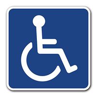 CUSTOMI Handicap Warning Decal Sticker for Wall Car Truck MacBook Laptop Air Pro Vinyl (1 Pack)