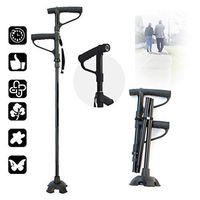 Folding Walking Cane with LED Light,Lightweight Aluminum Travel Stick,Adjustable Post Injury or Surgery Support for Men, Women and Teens