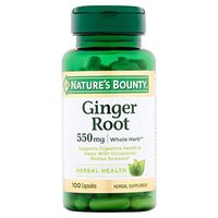 Nature's Bounty Ginger Root 550mg, 100 Capsules  (Pack of 2)