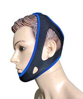 Blansdi Anti-Snoring Chin Strap Snore Stopper Snore Reduction Strips Stop Snoring Sleep Aid Solution Jaw Support Soft Anti Snore Device for Men Women Blue