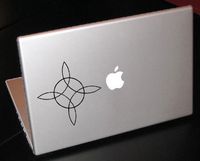 Witches Knot 5" Black Emblem for macbook/laptop
