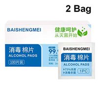 HEALLILY 200pcs Disposable Prep Pads Esthetic Wipes 75% Surgical Wipes Swabs Makeup Facial Wipes for First Aid Wound Care Home Outdoor Travel