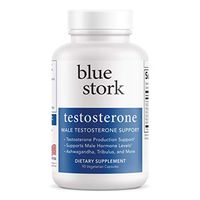 Blue Stork Testosterone: Male Testosterone Support for Hormone Levels & Wellness + Ashwagandha + Fenugreek + Horny Goat Weed, 90 Capsules