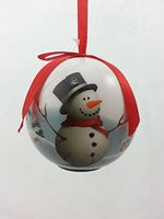 G for Gifts - LED Light Up Ornament - White with Snowman