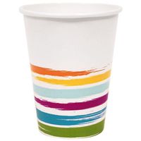Nicole Home Collection 24 Count Dinnerware Hot/Cold Paper Cup, 12-Ounce, Brushstrokes