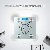 LYAOE Bluetooth Body Fat Scale Goat Icon Line Isolated On Clean Smart Wireless Scale with LCD Display Measuring Body Weight Bmi and Health Digital Scale