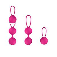 ULTNICE Kegel Silicone Training Balls for Bladder Control and Pelvic Floor Exercises(Rose Red)