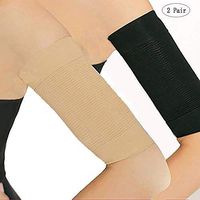 Arm Shaper Massager Calories Slimming Lose Buster Weight Loss Wrap Slimming Compression Arm Shaper Helps Tone Shape Upper Arms Sleeve for Beauty Women (Beige + Black)
