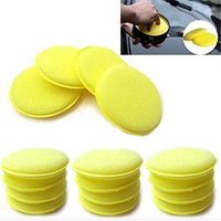 TraveT 12 Pcs Yellow Compressed Round Wax Sponge, Wax Applicator Pads