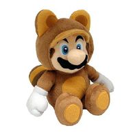 Super Mario Bros 21 cm Official Sanei Tanooki Mario Plush Toy