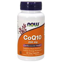 NOW Supplements, CoQ10 200 mg, 60 Veg Capsules