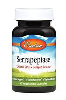 Carlson - Serrapeptase, 120000 SPUs - Delayed Release, Immune Support, Joint Function & Optimal Wellness, 90 Vegetarian Capsules