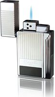 Visol Caseti Clayworth Chrome Plated Black And Grey Lacquer Jet Flame Lighter