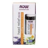 NOW Essential Oils, Head Relief Roll-On, Certified Non-GMO, Soothing Blend, Steam Distilled, Topical Aromatherapy, 10-mL