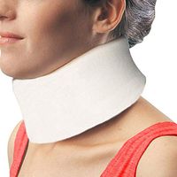 Cervical Neck Collar Soft Foam Support Soft Neck Brace Collar for Sleeping Relieves Neck Pain and Spine Pressure（White M）
