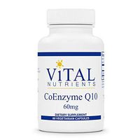 Vital Nutrients - CoEnzyme Q10 60 mg - CoQ10 - Potent Antioxidant and Free Radical Scavenger - 60 Vegetarian Capsules per Bottle
