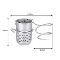 LOSYU Multi-use Anodized Aluminum Stand Rack, Wall Mount Hair Dryer Holders, with Comb Cups with Plug Storage, Bathroom Hair Tools Storage Organizer