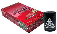 Herb Airtight Container Fresh Kettle with Juicy Jay's Raspberry 1.25 Flavored Hemp Rolling Papers 24 Count Box DC Crafts Nation- Illuminati