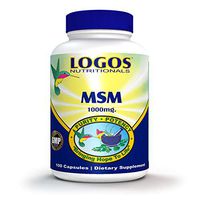 Logos Nutritionals - MSM 1000 mg - 100 Caps - Bioactive Sulfur to Reduce Oxidative Stress and Inflammation and Provide Joint Support