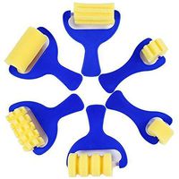 6 Piece Kids Foam Roller Paint Brush Set with a Variety of Designs and Textures - Kids Painting and Drawing, Durable Art Supplies - Home and Classroom Early Learning Arts and Crafts