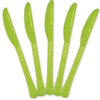 Extra Heavy Weight Plastic Knives | 20ct (Kiwi)