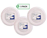 Party Bargains Disposable Plastic Plates | Heavy-duty & Premium Quality Clear Dinnerware Set | Excellent for Wedding Receptions, Baby Showers, Birthday Parties & More | 9 Inch Plate (120 Pack)