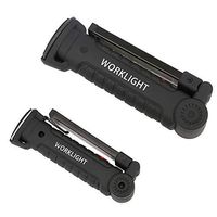 Xisheep Easter Day Home Décor ， Led Light 2Pcs COB+LED Magnetic Torch Light Flexible Inspection Lamp Cordless Worklight LED Light - Black