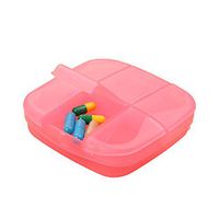 ROSENICE Multifunctional Pill Holder Portable 6 Slot Medicine Box Organizer Container