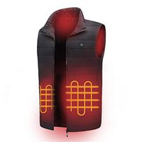 Gibobby Heated Vest for Men Women Rechargeable USB Electric Vest Jacket Heating Thermal Vest Plus Size Warm Vest Black