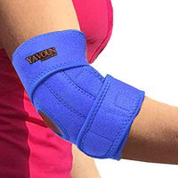 Elbow Support,Adjustable Tennis Elbow Support Brace,Great for Sprained Elbows,Tendonitis, Arthritis,Basketball,Baseball,Golfer's Elbow Provides Support & Ease Pains (Blue)