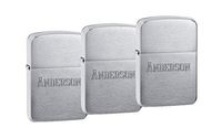 Personalized 1941 Zippo Lighters Set of 3 with Free Engraving in University Font